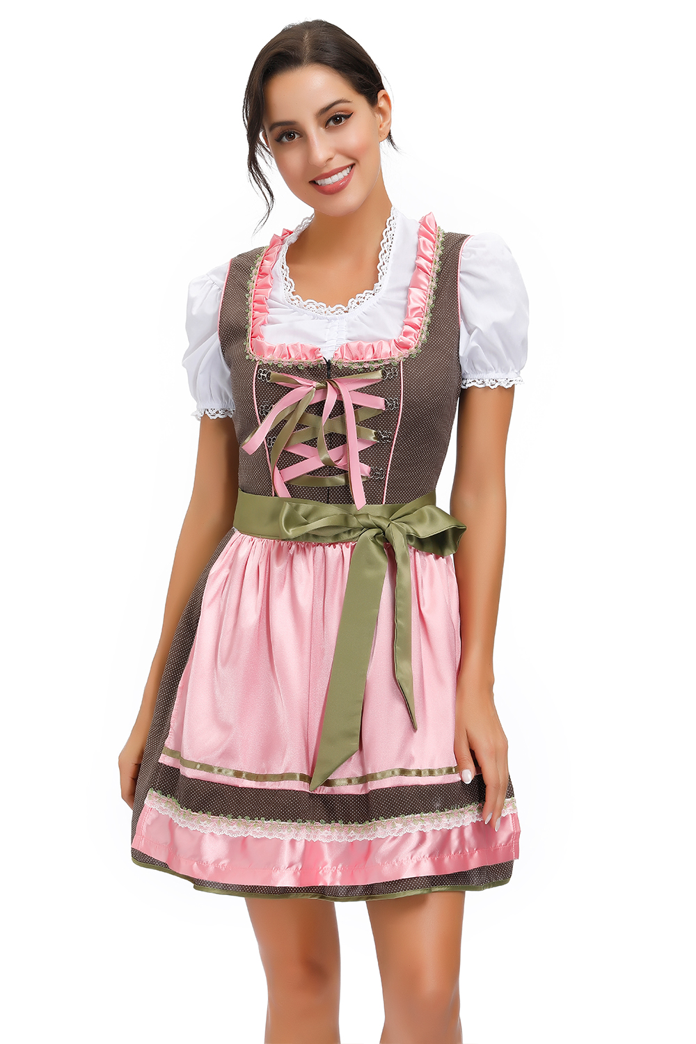 Plus Size Womens German Dirndl Dress Oktoberfest Costumes